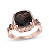Thumbnail Image 1 of Le Vian Natural Smoky Quartz Ring 1/8 ct tw Diamonds 14K Strawberry Gold