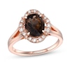 Thumbnail Image 0 of Le Vian Natural Smoky Quartz Ring 1/6 ct tw Diamonds 14K Strawberry Gold