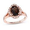 Thumbnail Image 0 of Le Vian Natural Smoky Quartz Ring 1/6 ct tw Diamonds 14K Strawberry Gold