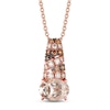 Thumbnail Image 1 of Le Vian Natural Morganite Necklace 1/6 ct tw Diamonds 14K Strawberry Gold