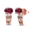 Thumbnail Image 0 of Le Vian Natural Rhodolite Garnet Earrings 1/4 ct tw Diamonds 14K Strawberry Gold