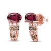 Thumbnail Image 1 of Le Vian Natural Rhodolite Garnet Earrings 1/4 ct tw Diamonds 14K Strawberry Gold