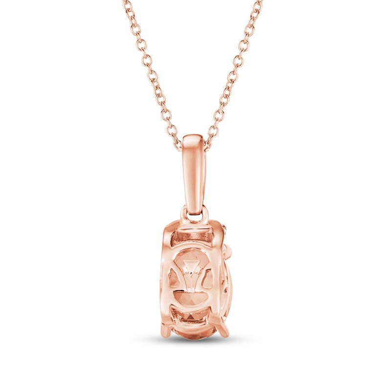 Main Image 3 of Le Vian Natural Morganite Necklace 1/20 ct tw Diamonds 14K Strawberry Gold