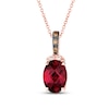 Thumbnail Image 0 of Le Vian Natural Rhodolite Garnet Necklace 1/20 ct tw Diamonds 14K Strawberry Gold