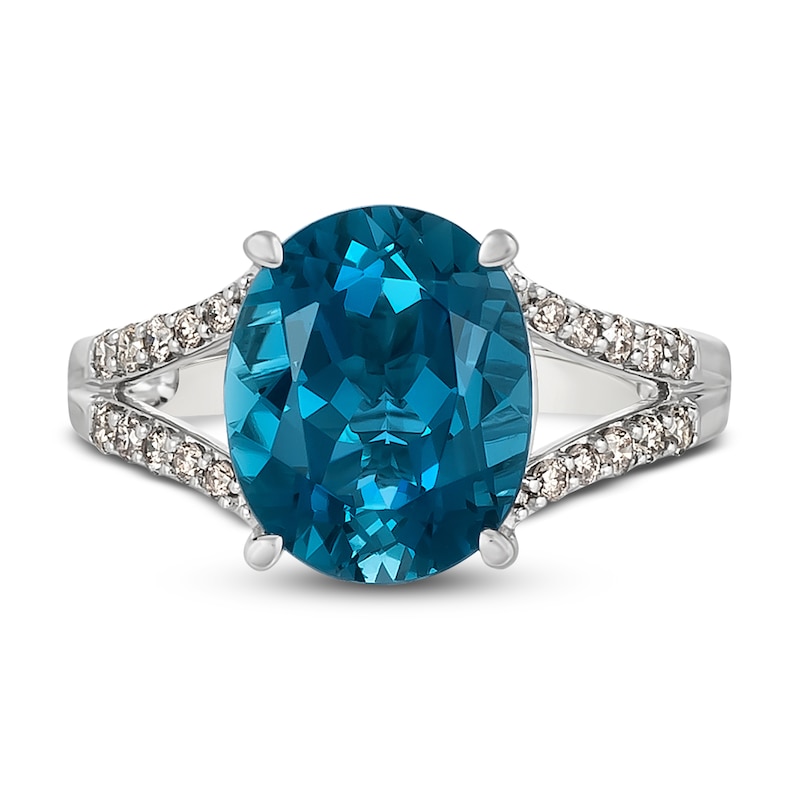 Le Vian Natural Blue Topaz Ring 1/4 ct tw Diamonds 14K Vanilla Gold | Jared