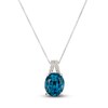 Thumbnail Image 1 of Le Vian Natural Blue Topaz Pendant 1/8 ct tw Diamonds 14K Vanilla Gold