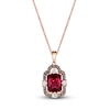 Thumbnail Image 1 of Le Vian Natural Rhodolite Garnet Pendant 3/8 ct tw Diamonds 14K Strawberry Gold