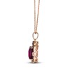 Thumbnail Image 2 of Le Vian Natural Rhodolite Garnet Pendant 3/8 ct tw Diamonds 14K Strawberry Gold