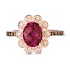 Thumbnail Image 2 of Le Vian Natural Rhodolite Garnet Ring 1/4 ct tw Diamonds 14K Strawberry Gold