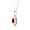 Thumbnail Image 2 of Le Vian Natural Rhodolite Garnet Necklace 1/5 ct tw Diamonds 14K Strawberry Gold