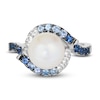 Thumbnail Image 2 of Le Vian Natural Sapphire & Freshwater Cultured Pearl Ring 14K Vanilla Gold