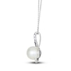 Thumbnail Image 1 of Le Vian Natural Sapphire & Freshwater Cultured Pearl Pendant Necklace 14K Vanilla Gold