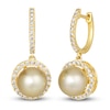 Thumbnail Image 0 of Le Vian South Sea Cultured Pearl Earrings 7/8 ct tw Diamonds 14K Honey Gold