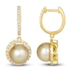 Thumbnail Image 2 of Le Vian South Sea Cultured Pearl Earrings 7/8 ct tw Diamonds 14K Honey Gold