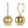 Thumbnail Image 2 of Le Vian South Sea Cultured Pearl Earrings 7/8 ct tw Diamonds 14K Honey Gold