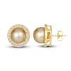 Thumbnail Image 2 of Le Vian South Sea Cultured Pearl Earrings 3/4 ct tw Diamonds 14K Honey Gold