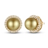 Thumbnail Image 2 of Le Vian Cultured South Sea Pearl Earrings 3/4 ct tw Diamonds 14K Honey Gold