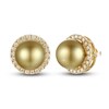 Thumbnail Image 3 of Le Vian South Sea Cultured Pearl Earrings 3/4 ct tw Diamonds 14K Honey Gold