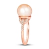 Thumbnail Image 4 of Le Vian Freshwater Cultured Pearl Ring 1/5 ct tw Diamonds 14K Strawberry Gold
