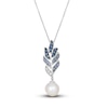 Thumbnail Image 1 of Le Vian Natural Sapphire & Freshwater Cultured Pearl Necklace 14K Vanilla Gold