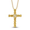 Thumbnail Image 0 of Le Vian Natural Citrine Cross Necklace Diamond Accent 14K Honey Gold