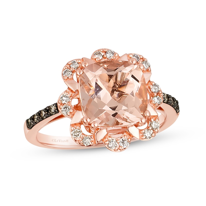 Le Vian Natural Morganite Ring 1/4 ct tw Diamonds 14K Strawberry Gold