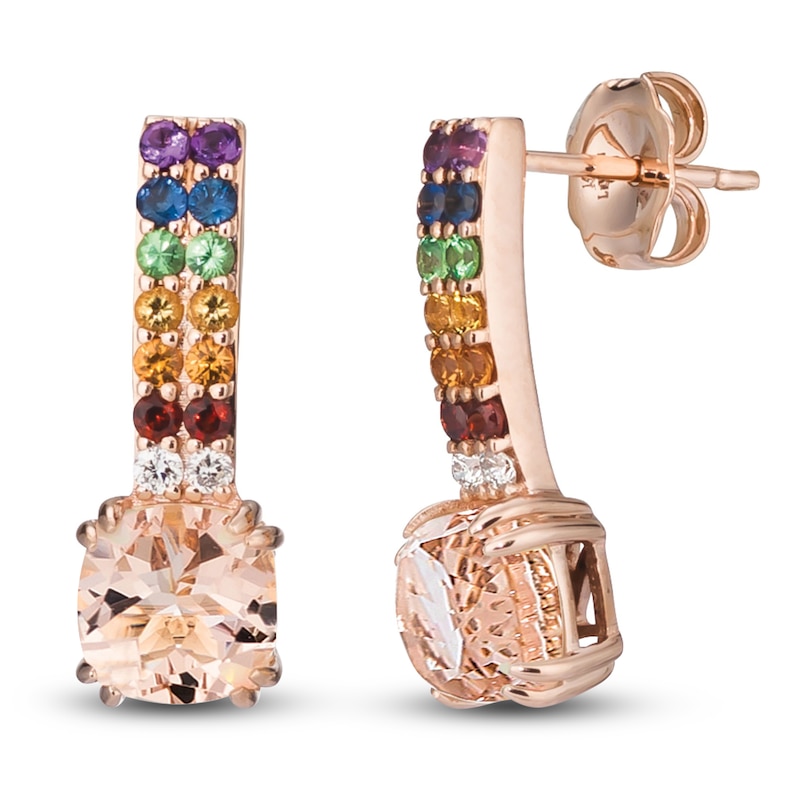 Main Image 2 of Le Vian Natural Multi Gemstone & Diamond 1/20 ct tw  Earrings 14K Strawberry Gold
