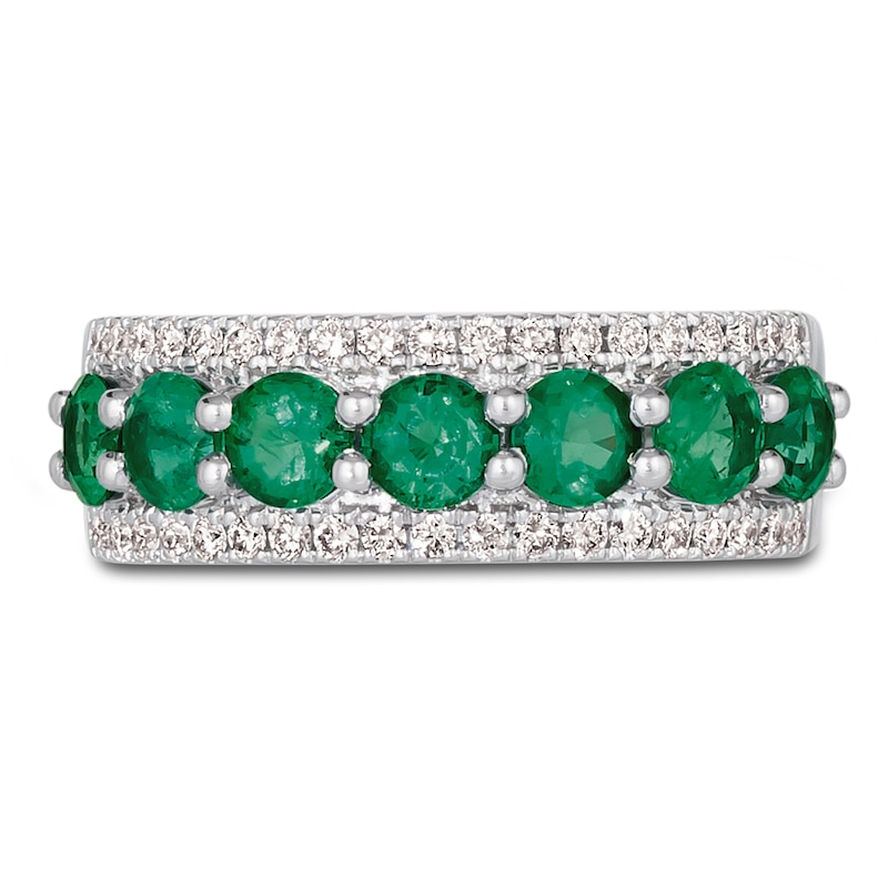 Main Image 2 of Le Vian Natural Emerald Ring 1/3 ct tw Diamonds Platinum