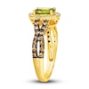 Thumbnail Image 3 of Le Vian Natural Peridot Ring 1/3 ct tw Diamonds 14K Honey Gold