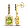 Thumbnail Image 2 of Le Vian Natural Peridot Earrings 1/2 ct tw Diamonds 14K Honey Gold