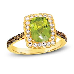 Le Vian Natural Peridot Ring 1/2 ct tw Diamonds 14K Honey Gold