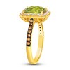 Thumbnail Image 4 of Le Vian Natural Peridot Ring 1/2 ct tw Diamonds 14K Honey Gold