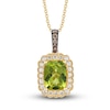 Thumbnail Image 1 of Le Vian Natural Peridot Pendant Necklace 3/8 ct tw Diamonds 14K Honey Gold