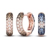 Thumbnail Image 1 of Le Vian Natural Sapphire & Diamond Earrings 3/4 ct tw Round 14K Strawberry Gold