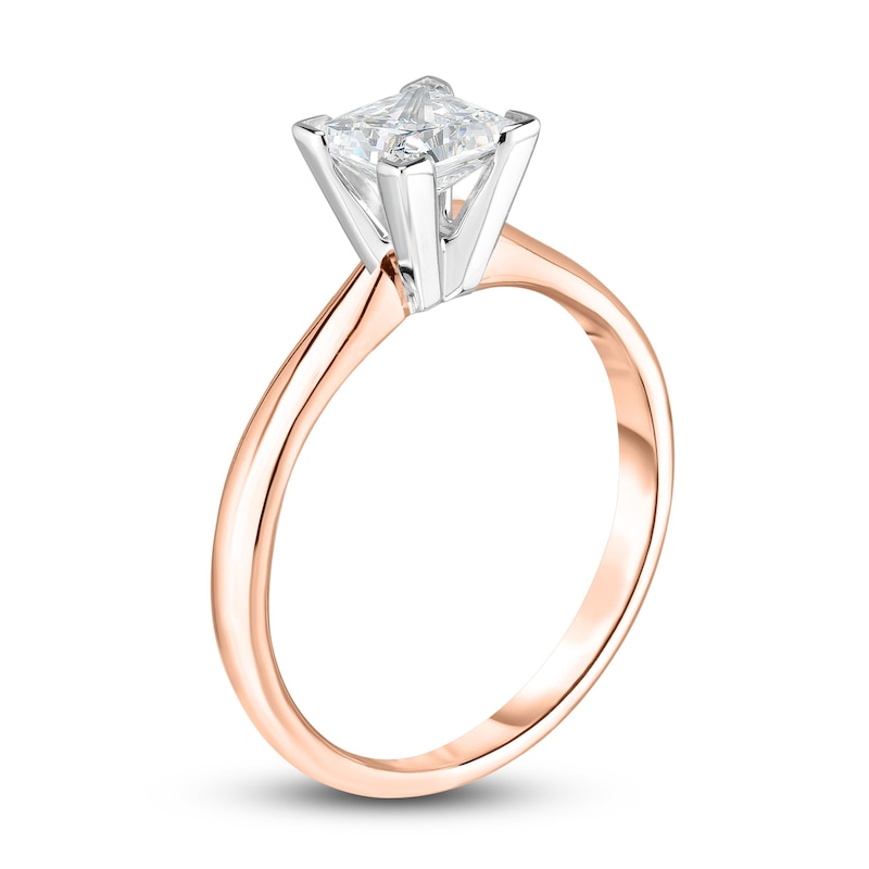 Main Image 2 of Diamond Solitaire Engagement Ring 3/8 ct tw Princess 14K Rose Gold (I2/I)