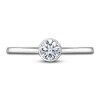 Thumbnail Image 3 of Diamond Solitaire Engagement Ring 1/2 ct tw Bezel-Set Round 14K White Gold (I2/I)