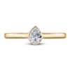Thumbnail Image 3 of Diamond Solitaire Engagement Ring 1/2 ct tw Bezel-Set Pear14K Yellow Gold (I2/I)