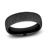 Textured Wedding Band Black Titanium 6.5mm