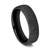 Textured Wedding Band Black Titanium 6.5mm