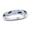 Thumbnail Image 1 of Kirk Kara Natural Blue Sapphire Anniversary Band Diamond Accents 14K White Gold