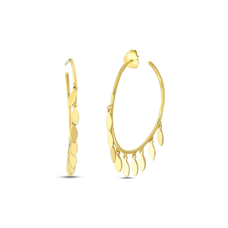 Main Image 1 of Multi-Disk Hoop Earrings 14K Yellow Gold 40mm