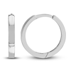 Thumbnail Image 2 of Polished Square Huggie Earrings 14K White Gold 14.25mm