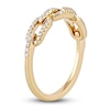 Diamond Oval Link Ring 1/4 ct tw Round 14K Yellow Gold