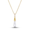 Thumbnail Image 0 of Le Vian Natural Quartz Drop Pendant Necklace Diamond Accents 14K Honey Gold
