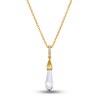 Thumbnail Image 1 of Le Vian Natural Quartz Drop Pendant Necklace Diamond Accents 14K Honey Gold
