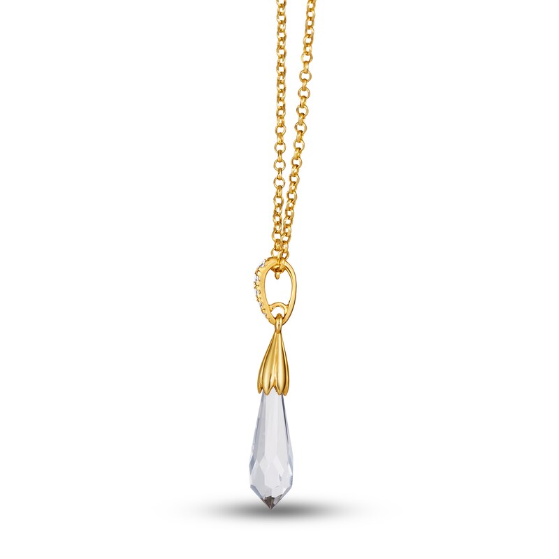 Main Image 2 of Le Vian Natural Quartz Drop Pendant Necklace Diamond Accents 14K Honey Gold