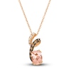 Thumbnail Image 0 of Le Vian Natural Morganite Necklace 1/6 ct tw Diamonds 14K Strawberry Gold