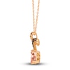 Thumbnail Image 2 of Le Vian Natural Morganite Necklace 1/6 ct tw Diamonds 14K Strawberry Gold