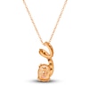 Thumbnail Image 2 of Le Vian Natural Morganite Necklace 1/6 ct tw Diamonds 14K Strawberry Gold