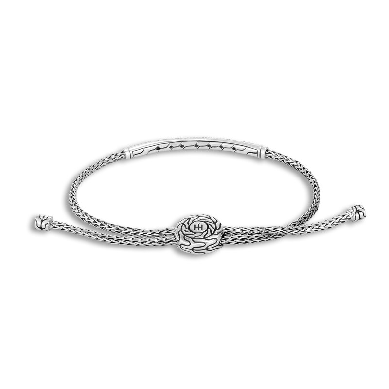 John Hardy Classic Chain Natural Garnet Bolo Bracelet Sterling Silver, Medium-Large